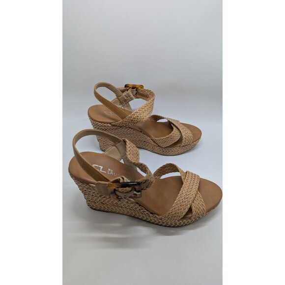 CL by Laundry Brown Wicker Wedges - Picture 3 of 6